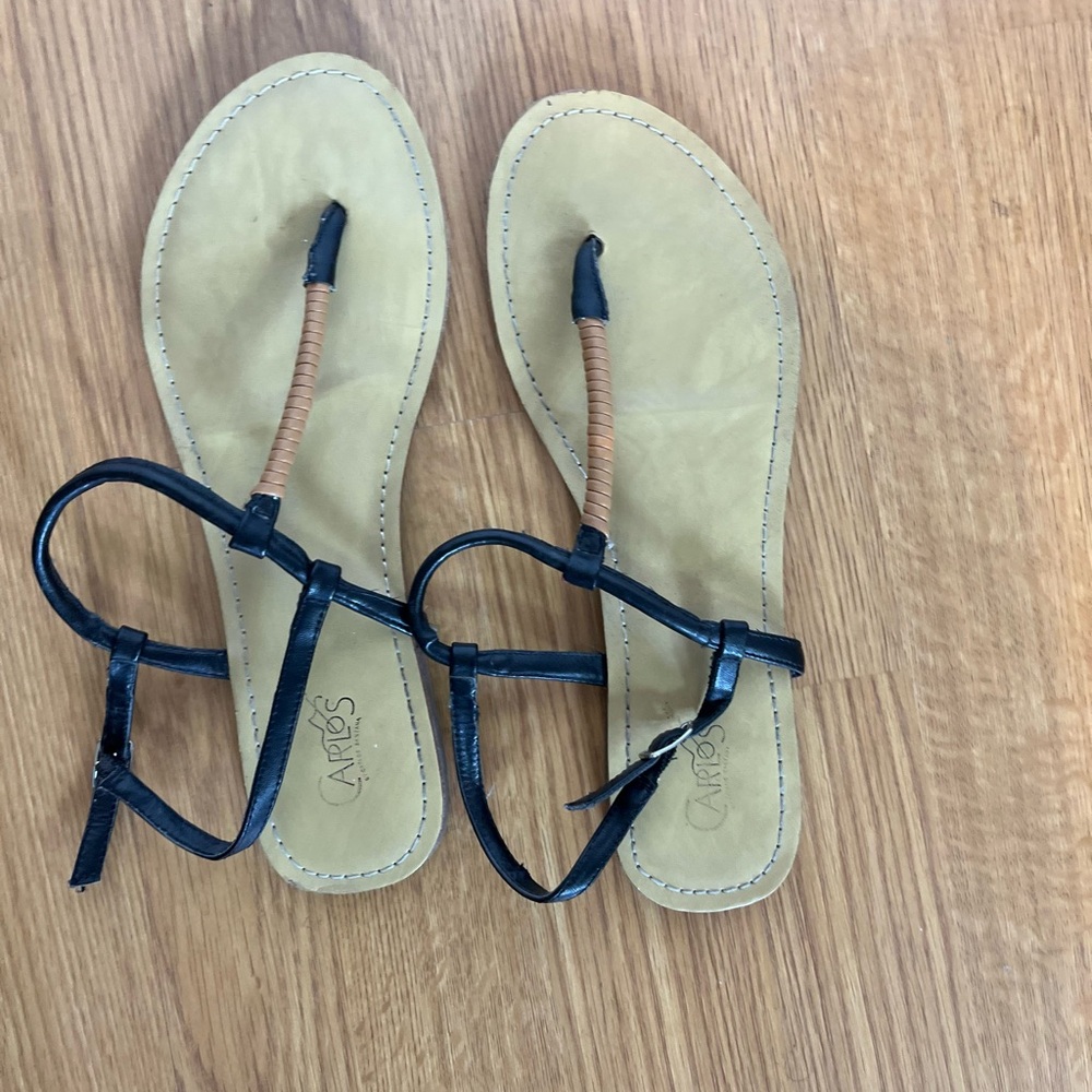 Carlos Black and Tan Women's Sandals